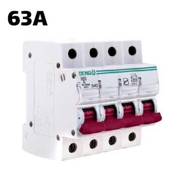 فیوز مینیاتوری تیپ C سه فاز و نول 63 آمپر دنا الکتریک